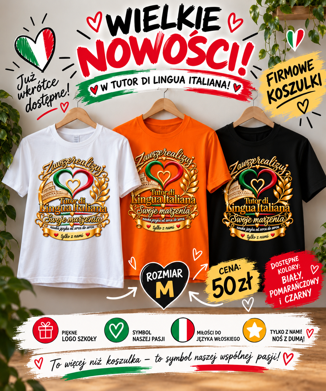 FIRMOWE KOSZULKI TUTOR DI LINGUA ITALIANA